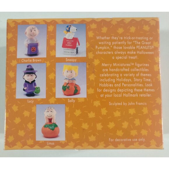 Hallmark 1996 Peanuts Halloween Pumpkin Patch Merry Miniatures Snoopy 5pc/set - Picture 5 of 7